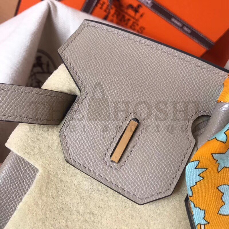 H**me5 Tourterelle Birkin 30cm Epsom Handmade Bag Master Quality
