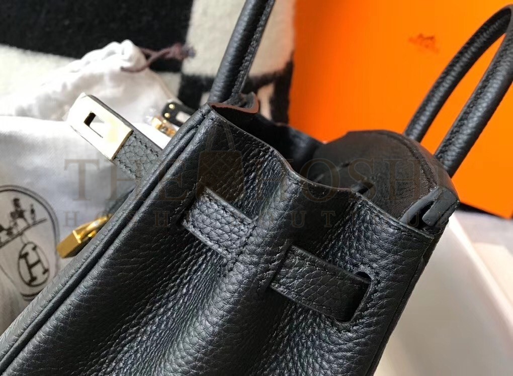 H**me5 Birkin 25cm Bag In Black Clemence Leather Master Quality