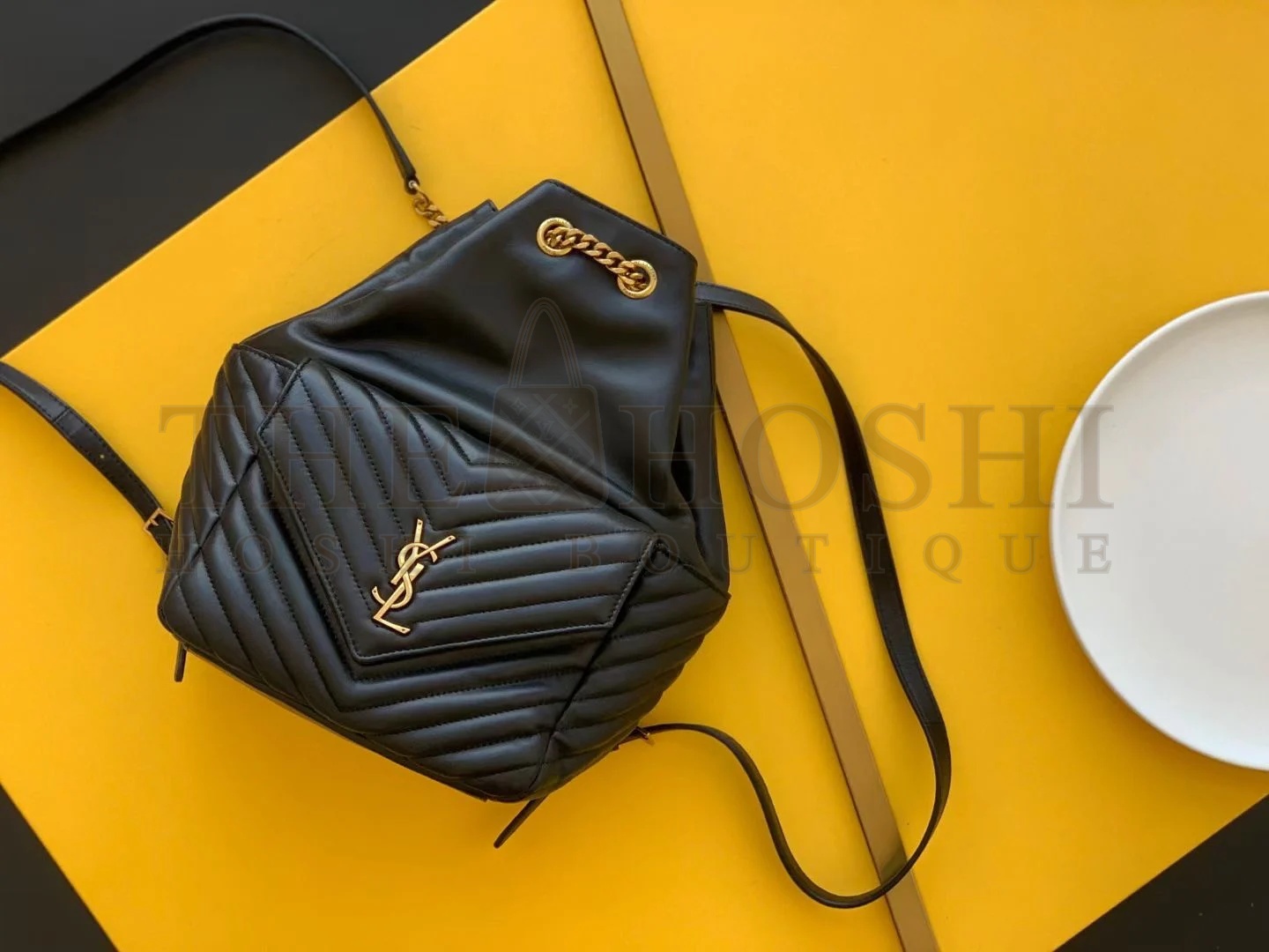 Sa1nt Lau*nt Joe Backpack In Black Quilted Lambskin Master Quality
