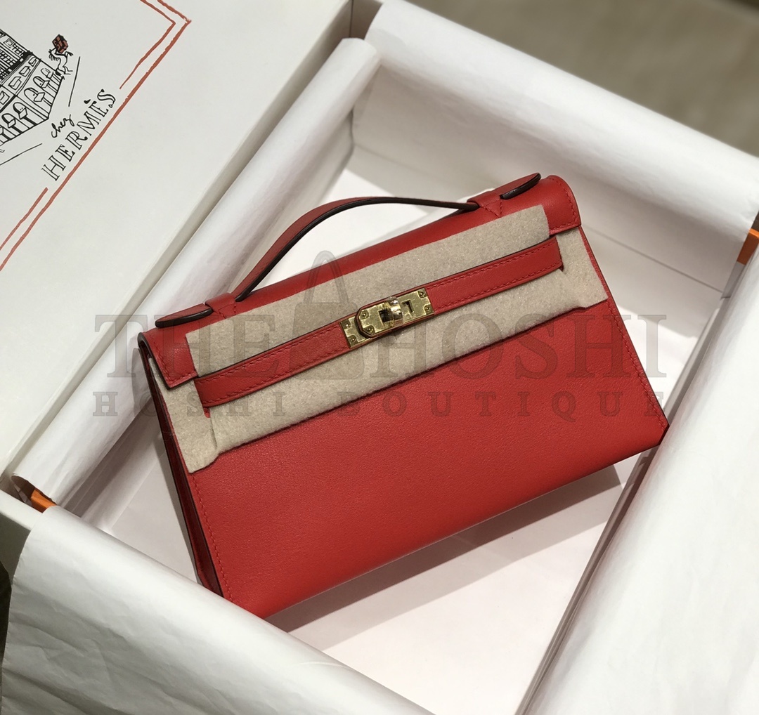 H**me5 Kelly Pochette Swift Bag Handmake 22x12x7cm Master Quality