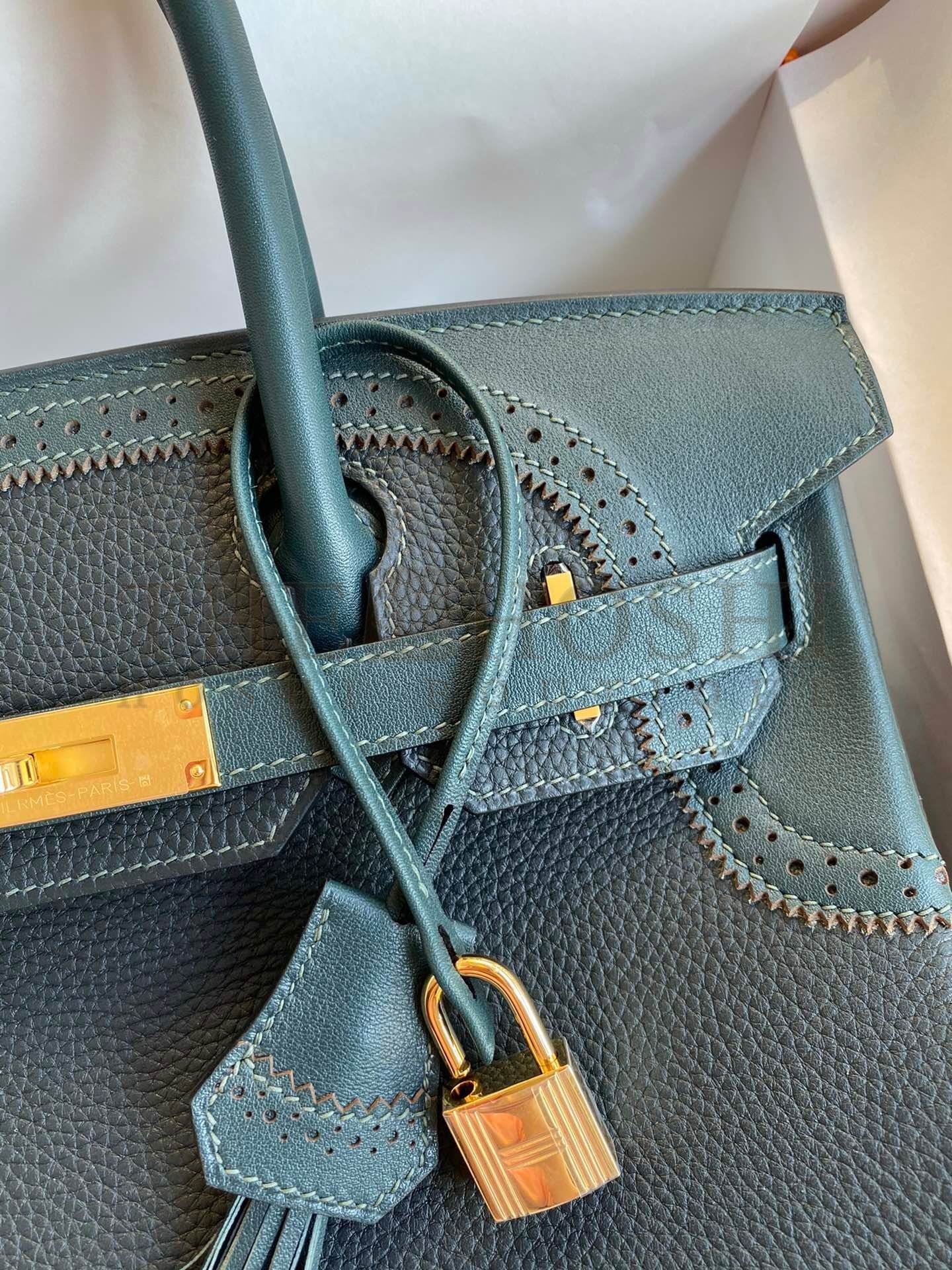 H**me5 Ghillies Birkin 30cm Limited-edition Bag In Black Calfskin Master Quality