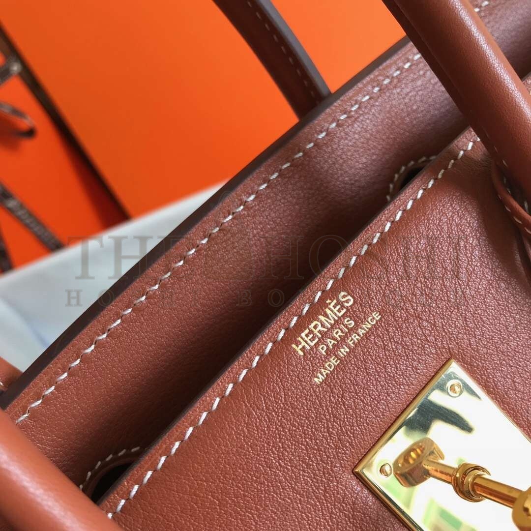 H**me5 Birkin 30cm Bag In Toile H Canvas With Barenia Leather Master Quality