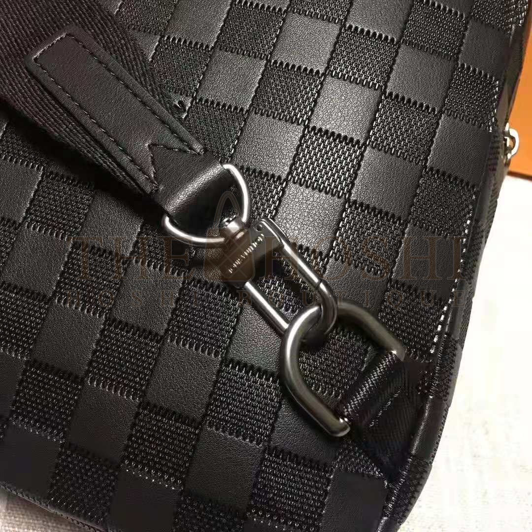 L0vis Vvtt0n LV Men Avenue Sling Bag in Damier Infini Leather-Black Master Quality