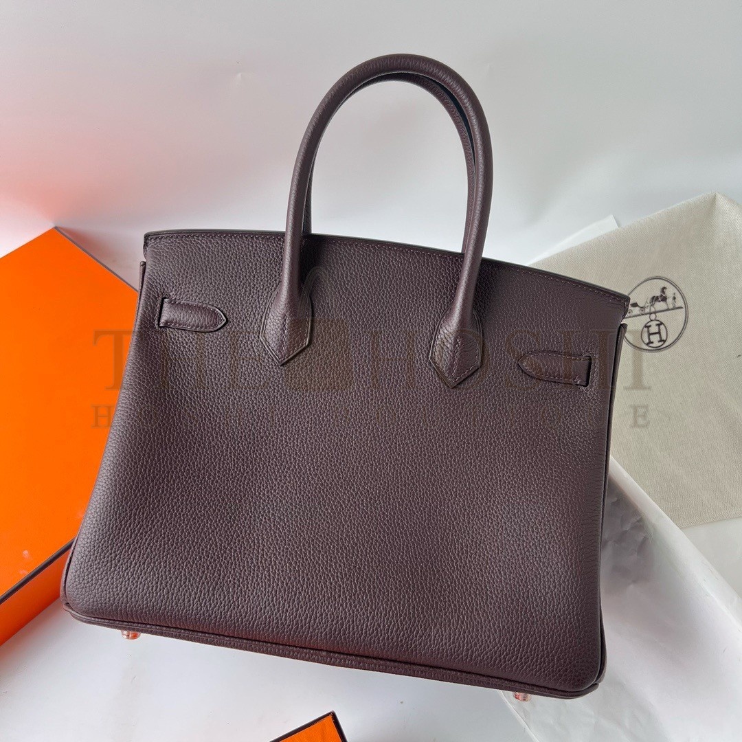 H**me5 Birkin 30 Retourne Handmade Bag In Rouge Sellier Clemence Leather Master Quality