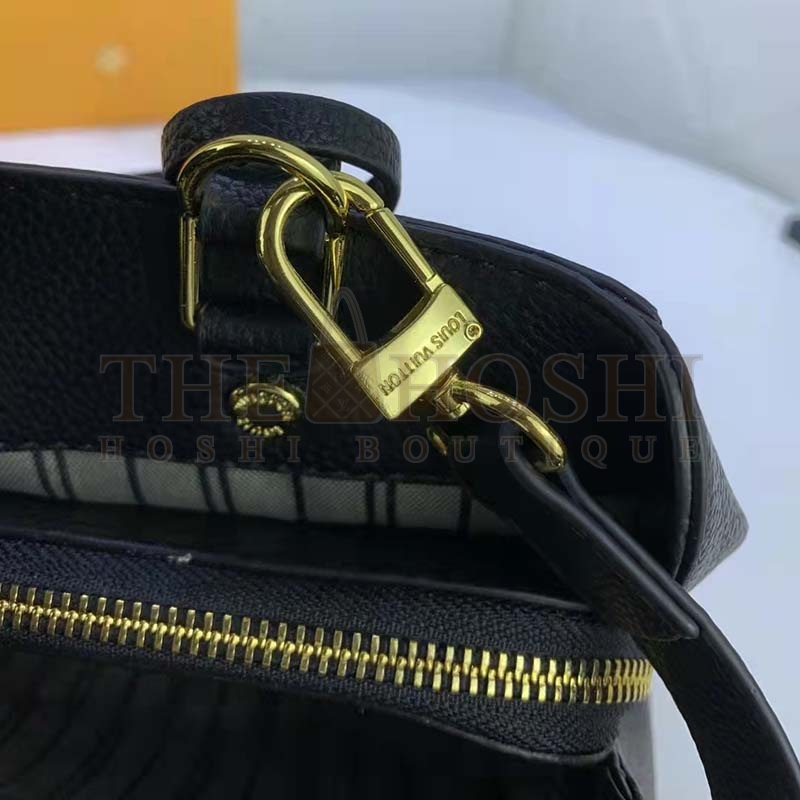 L0vis Vvtt0n LV Women Montaigne MM Handbag Monogram Empreinte Black Master Quality