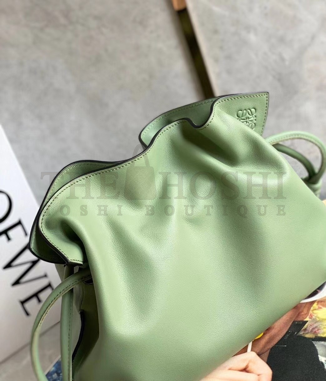 L0ew* Flamenco Clutch In Rosemary Nappa Leather Master Quality