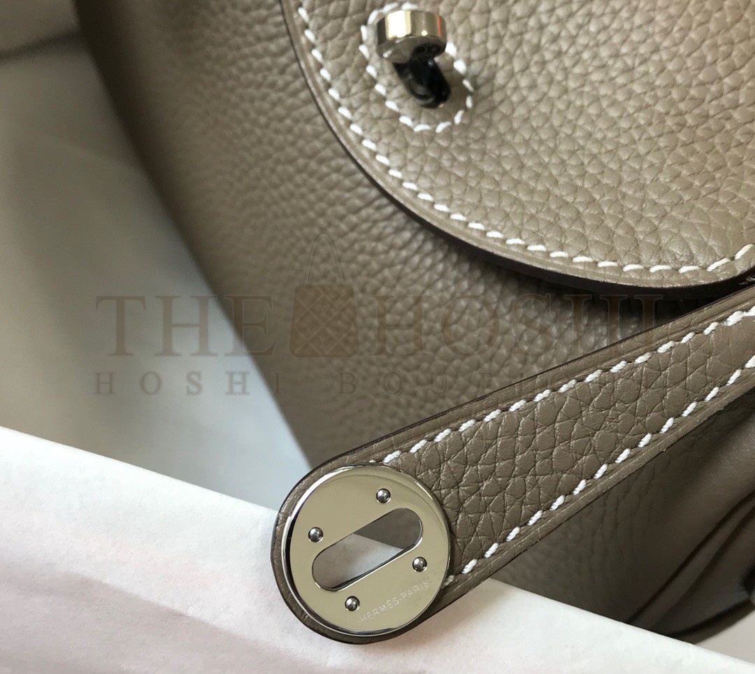 H**me5 Lindy Mini Bag In Taupe Clemence Leather PHW Master Quality