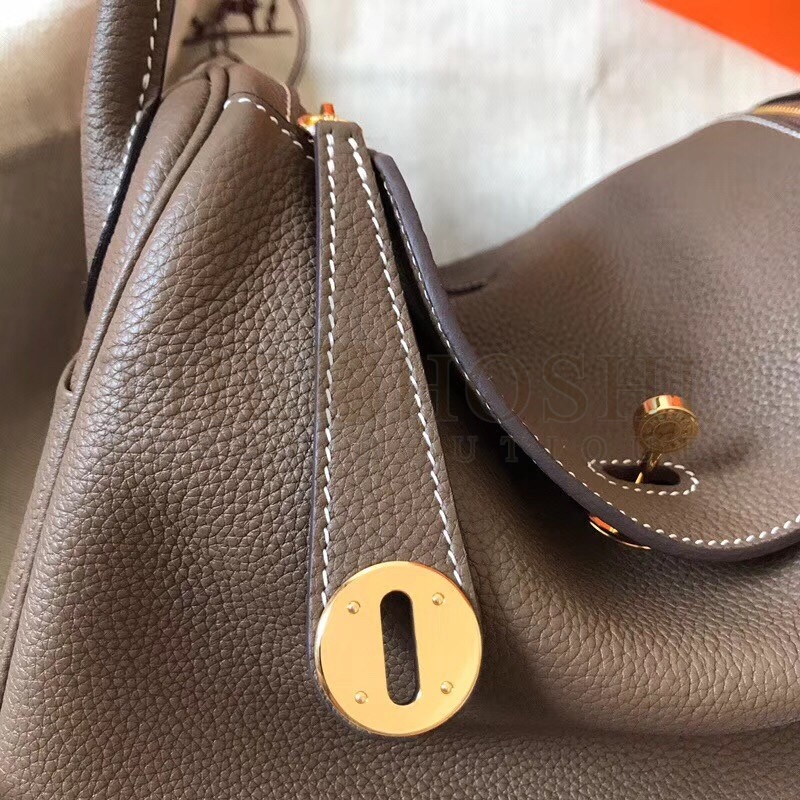 H**me5 Taupe Lindy 26cm Clemence Handmade Bag Master Quality
