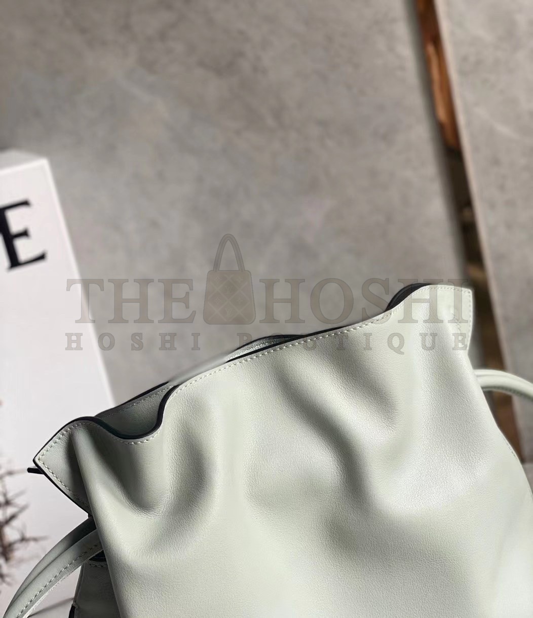 L0ew* Flamenco Clutch Bag In Ash Grey Calfskin Master Quality