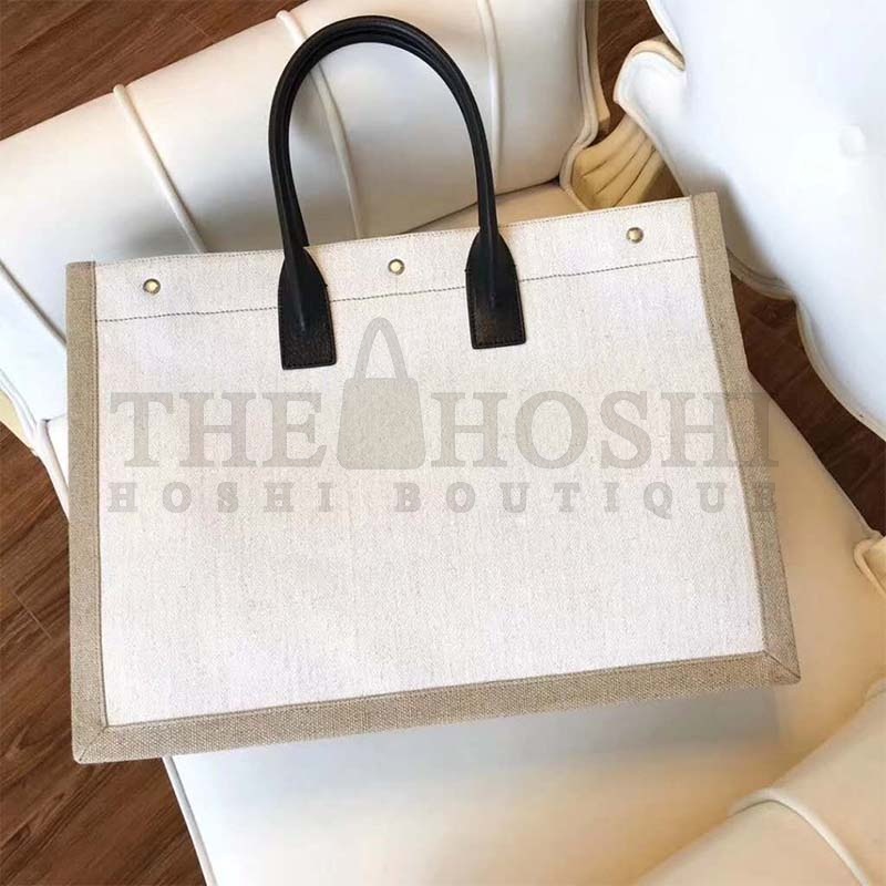 Sa1nt Lau*nt Y51 Women Rive Gauche Tote Bag Linen Leather Master Quality