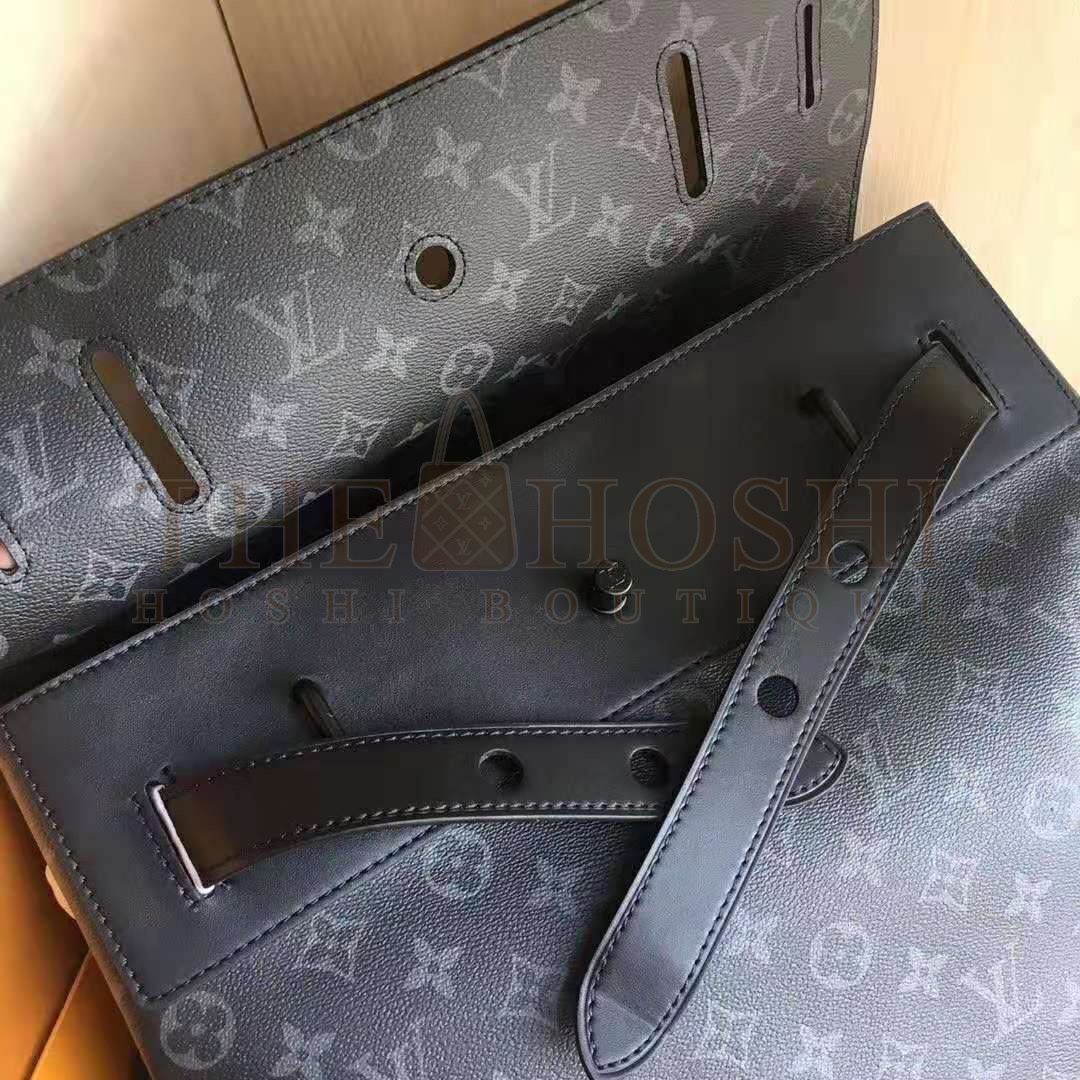 L0vis Vvtt0n LV Men Steamer PM Bag in Monogram Eclipse Coated Canvas-Black Master Quality