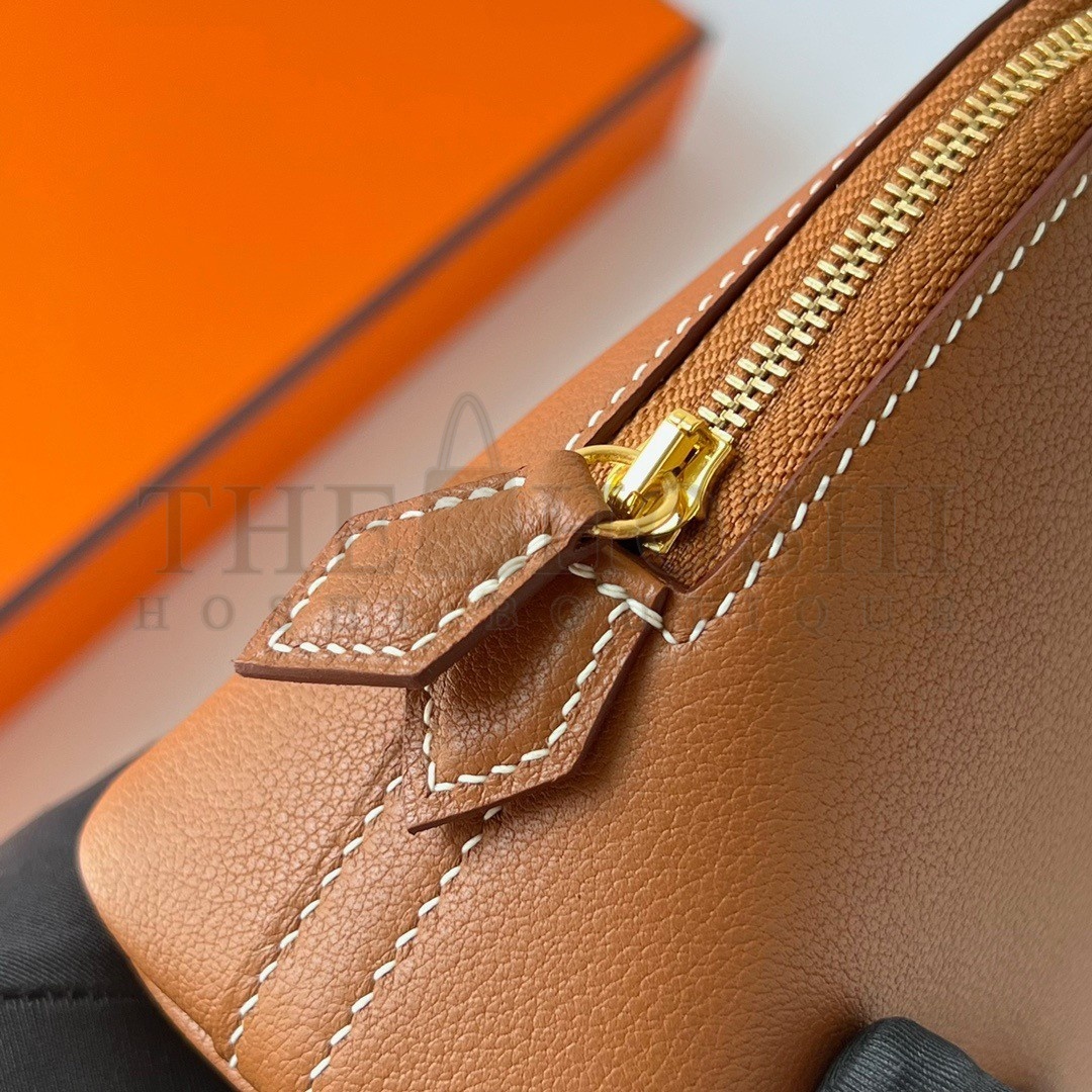 H**me5 Bolide 1923 Mini Handmade Bag In Gold Evercolor Calfskin Master Quality