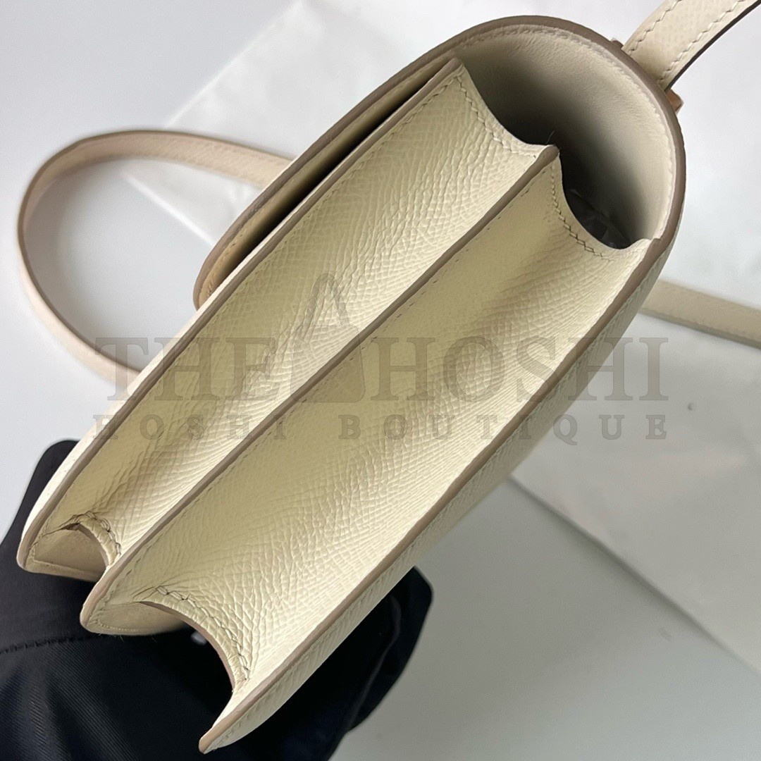 H**me5 Constance 1-18 Mirror Bag In Craie Epsom Calfskin Master Quality
