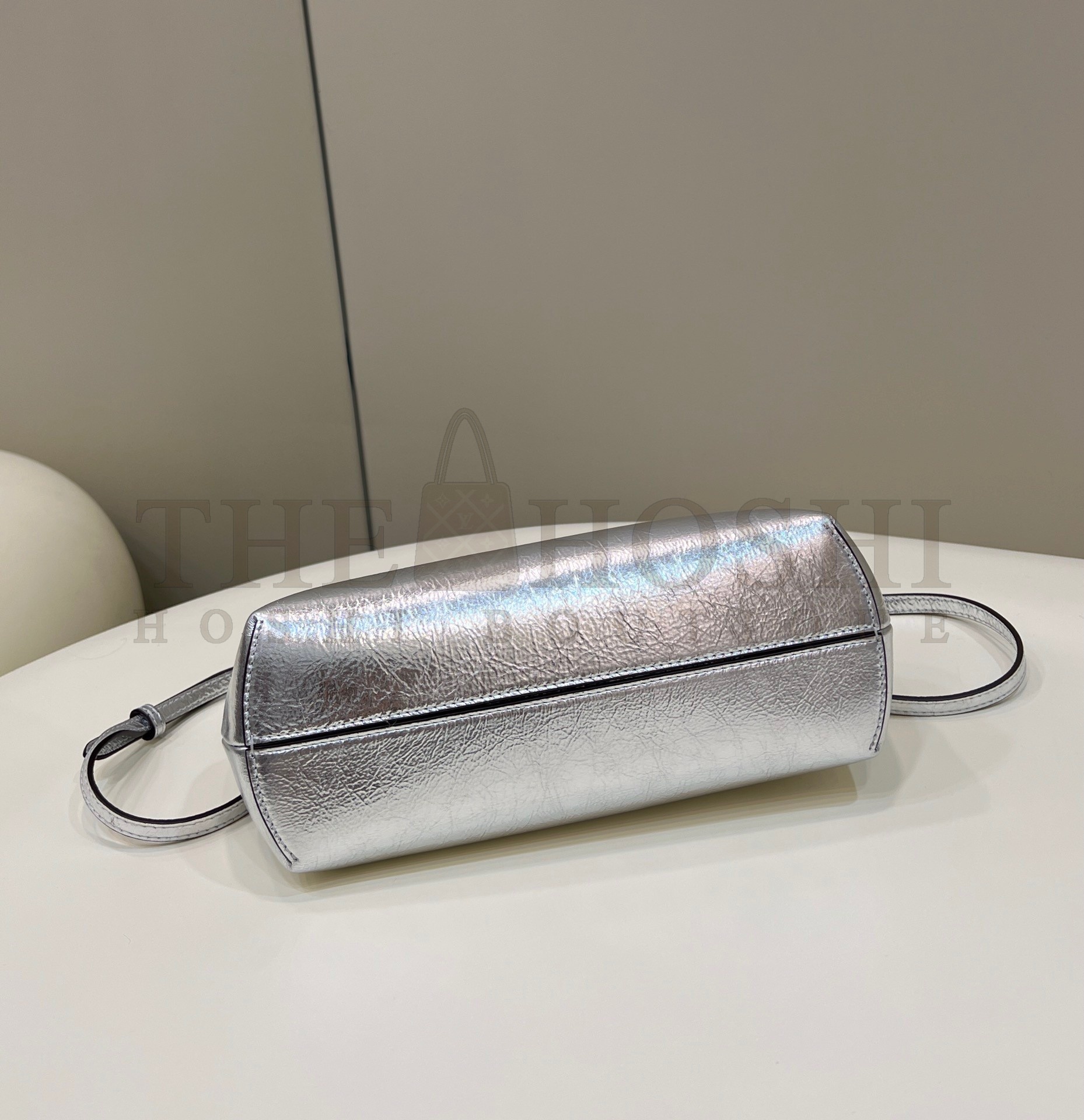 F**di First Small Bag In Silver Laminated Leather Master Quality