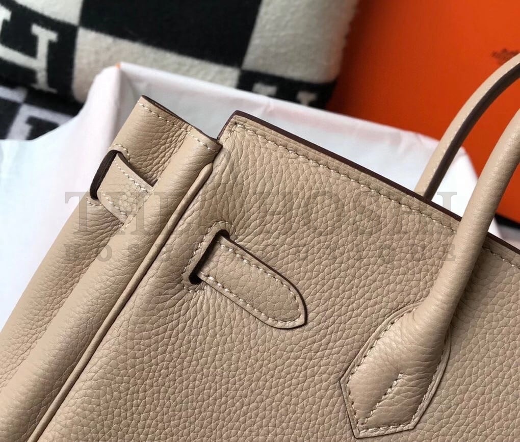 H**me5 Birkin 30 Bag in Trench Clemence Leather with GHW Master Quality