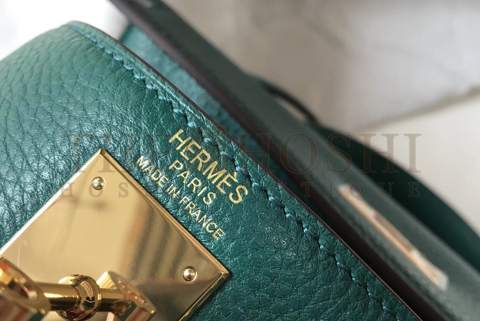 H**me5 Kelly 32cm Retourne Bag In Malachite Clemence Leather Master Quality