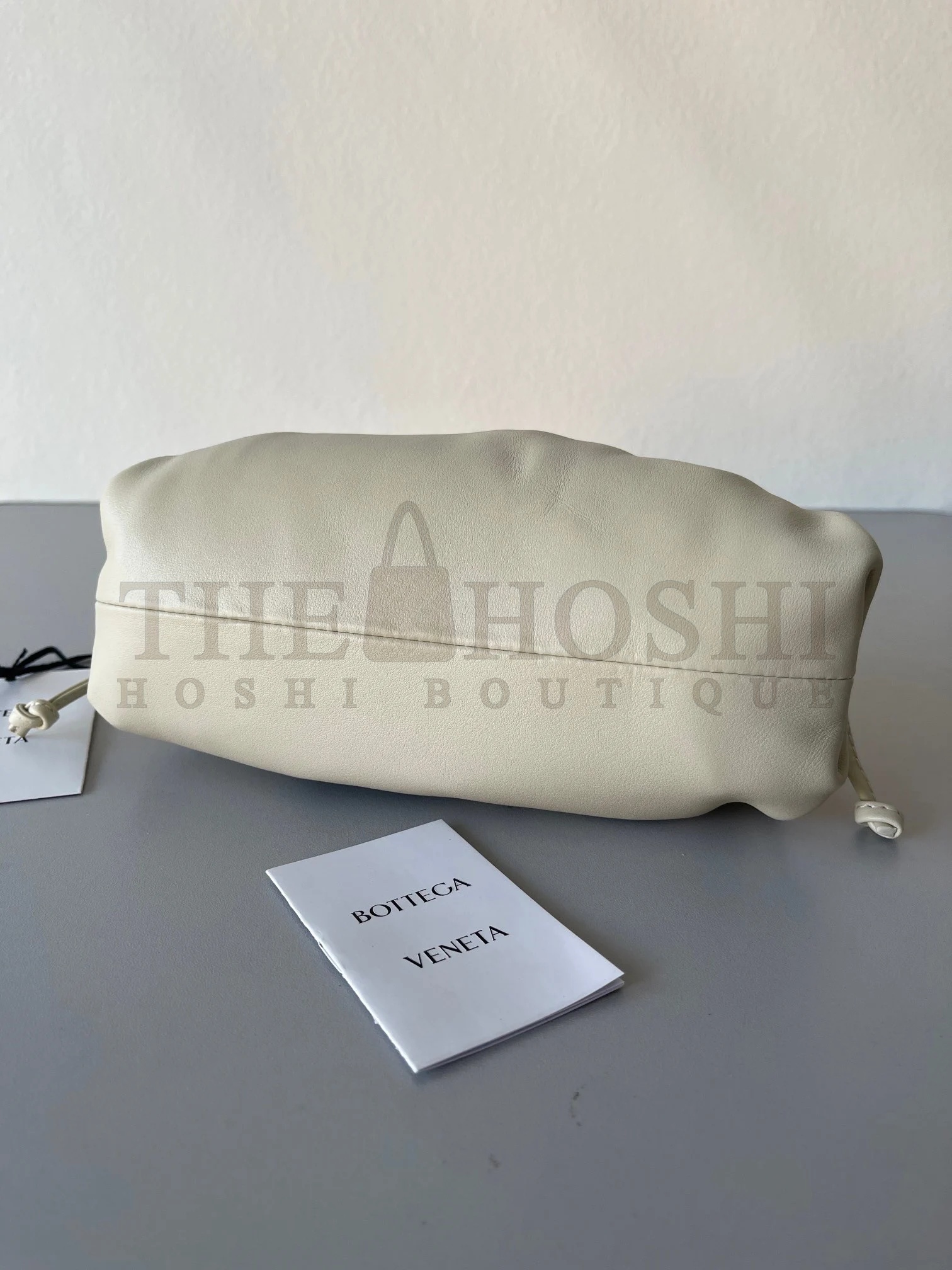 B0tt*ga Ven*ta Mini Pouch with Strap in Ivory Calfskin Master Quality