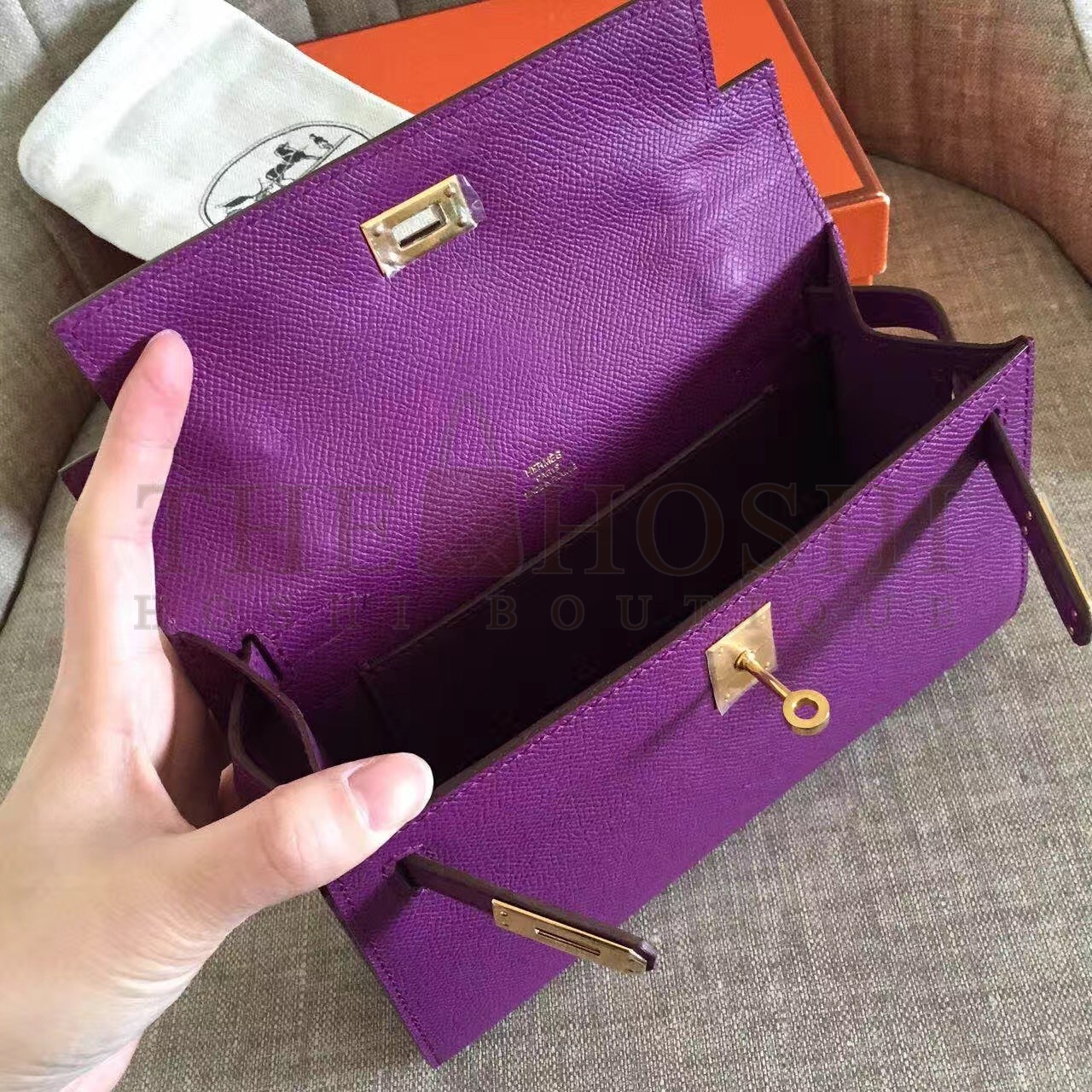 H**me5 Anemone Kelly Pochette Epsom Handmade Bag Master Quality