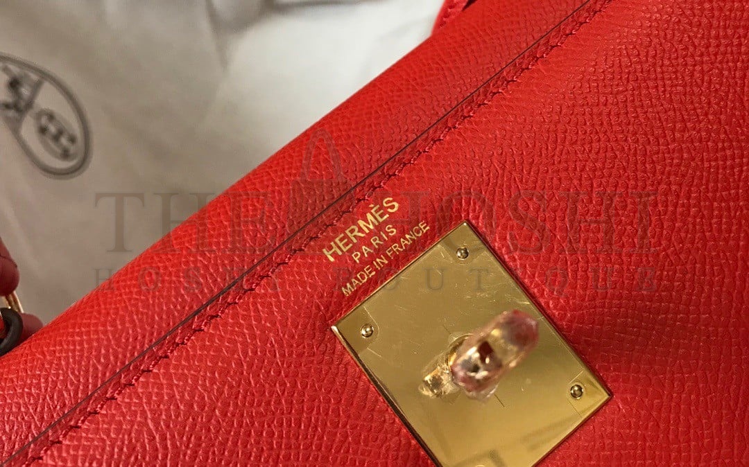 H**me5 Kelly 32cm Sellier Bag in Red Epsom Calfskin GHW Master Quality