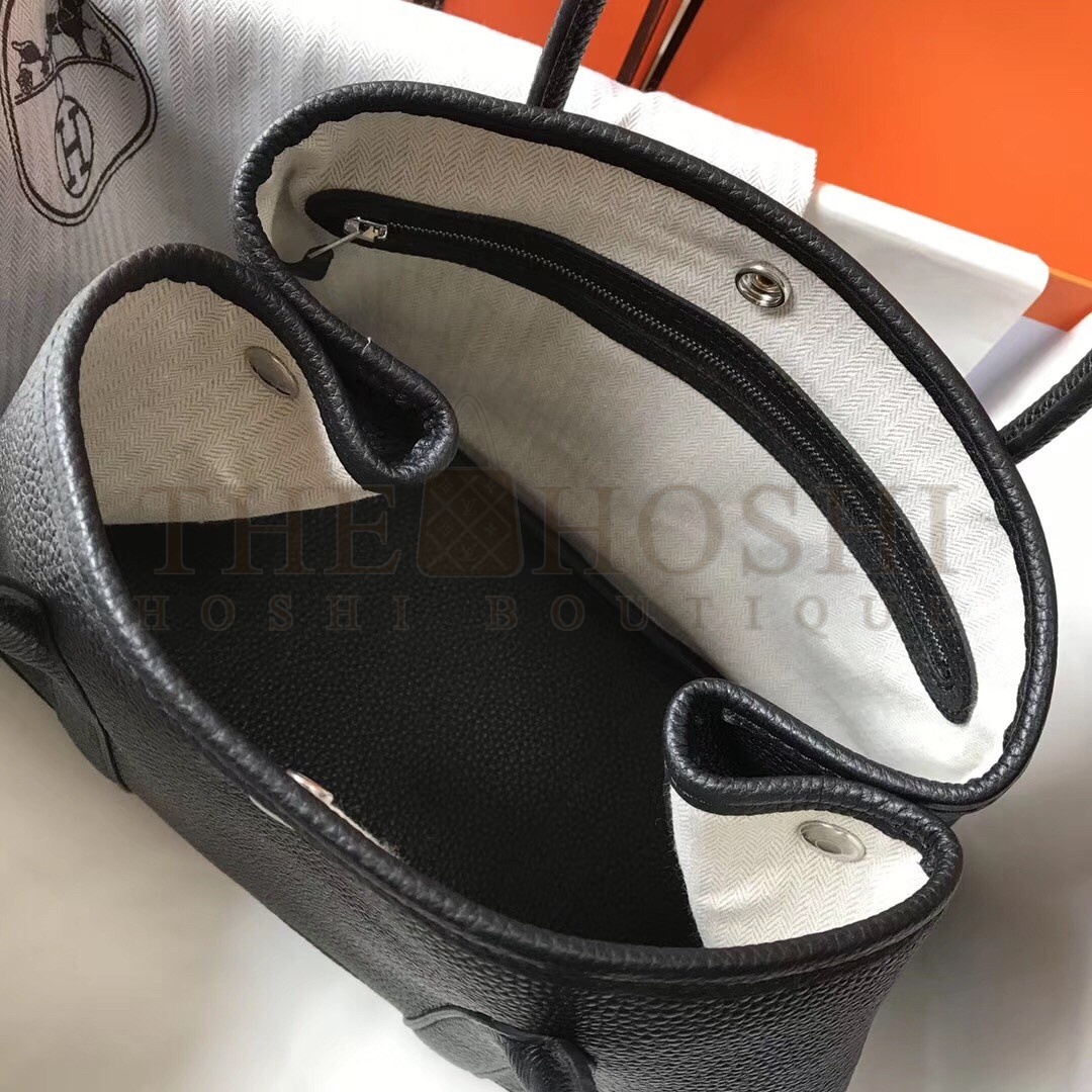 H**me5 Garden Party 36 Bag In Black Clemence Leather Master Quality
