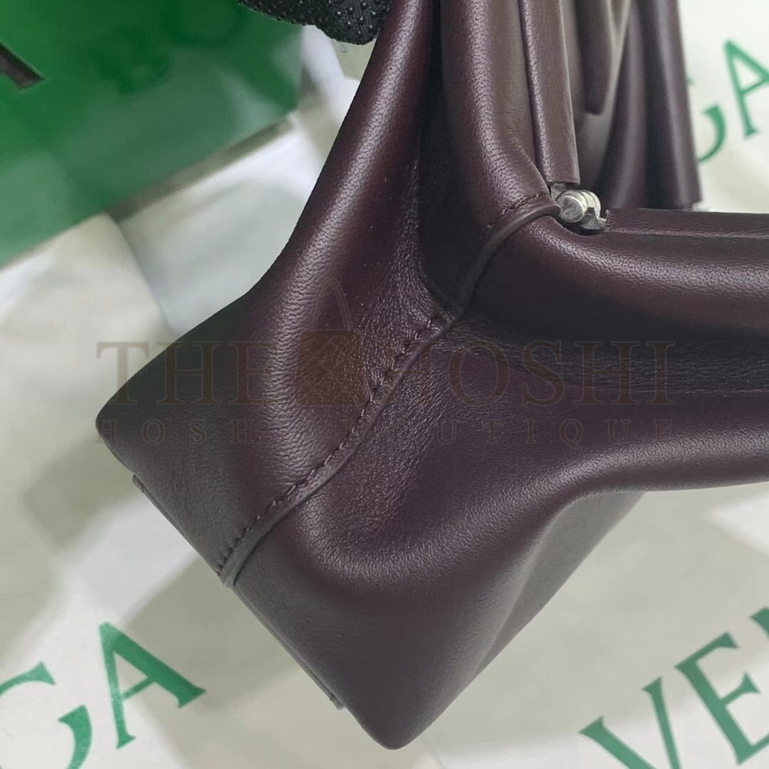 B0tt*ga Ven*ta Small Point Top Handle Bag In Grape Leather Master Quality