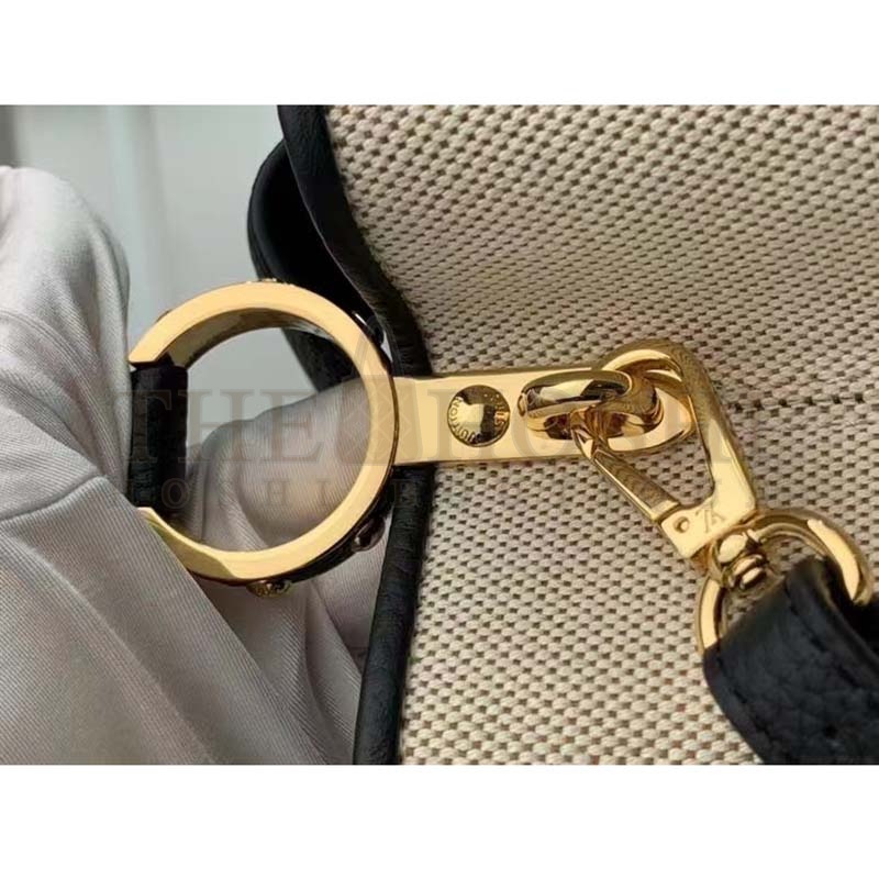 L0vis Vvtt0n LV Women Capucines MM Handbag Black Taurillon Leather Canvas Master Quality