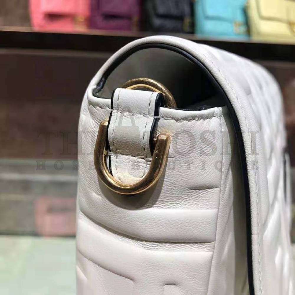 F**di Women Iconic Large Baguette Leather Bag-White Master Quality
