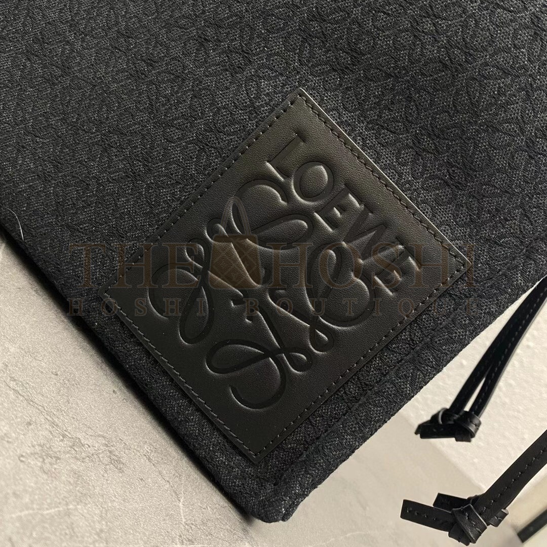 L0ew* Small Cushion Tote In Black Anagram Jacquard Master Quality