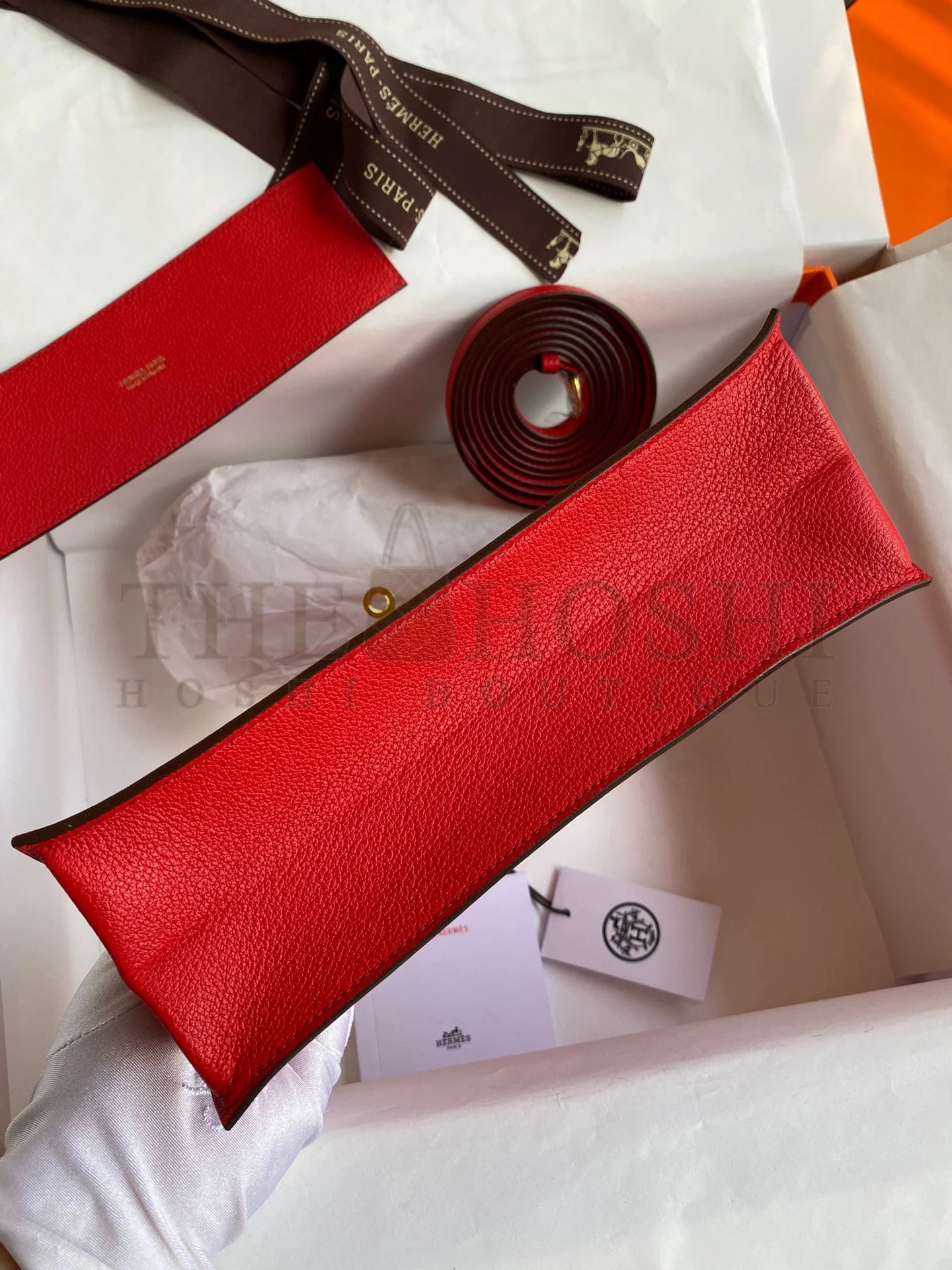 H**me5 Kelly Danse II Handmade Bag In Red Evercolor Calfskin Master Quality