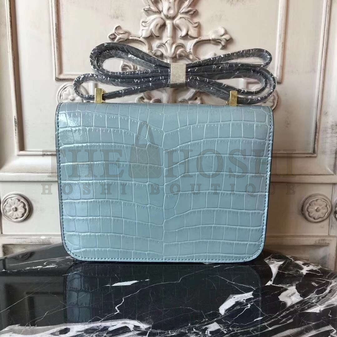 H**me5 Blue Lin Constance MM 24cm Crocodile Bag Master Quality