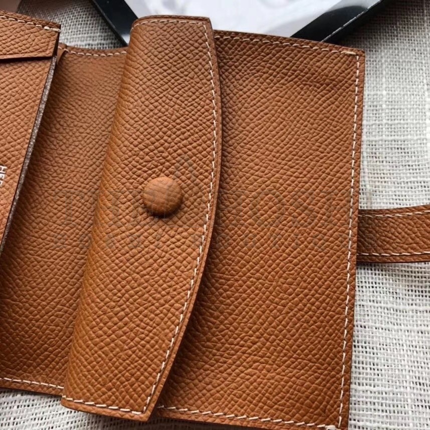 H**me5 Bearn Mini Wallet In Gold Epsom Leather Master Quality