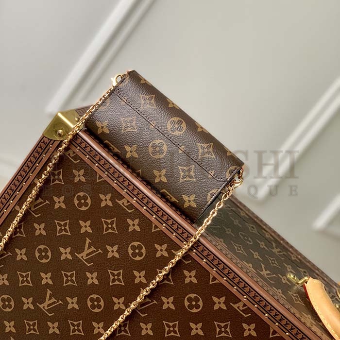 L0vis Vvtt0n LV Women Bitsy Pouch Brown Monogram Flower Canvas Master Quality