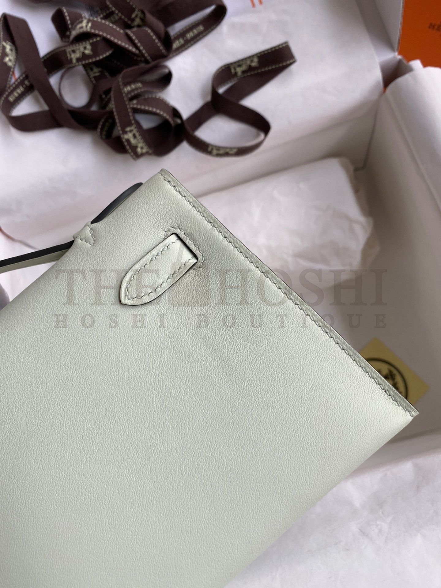 H**me5 Kelly Pochette Handmade Bag In Vert Fizz Swift Calfskin Master Quality