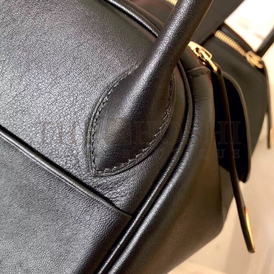 H**me5 Black Lindy 30cm Swift Handmade Bag Master Quality