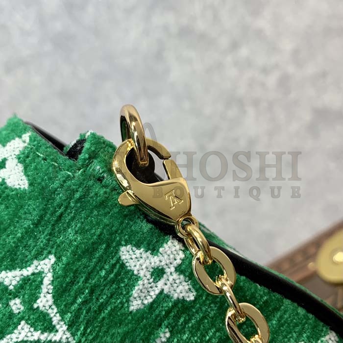 L0vis Vvtt0n LV Women Micro Metis Bag Green Monogram Jacquard Velvet Master Quality