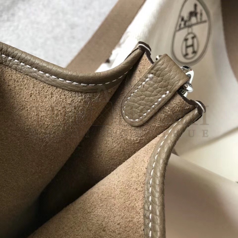 H**me5 Evelyne III TPM Bag In Taupe Clemence Leather Master Quality