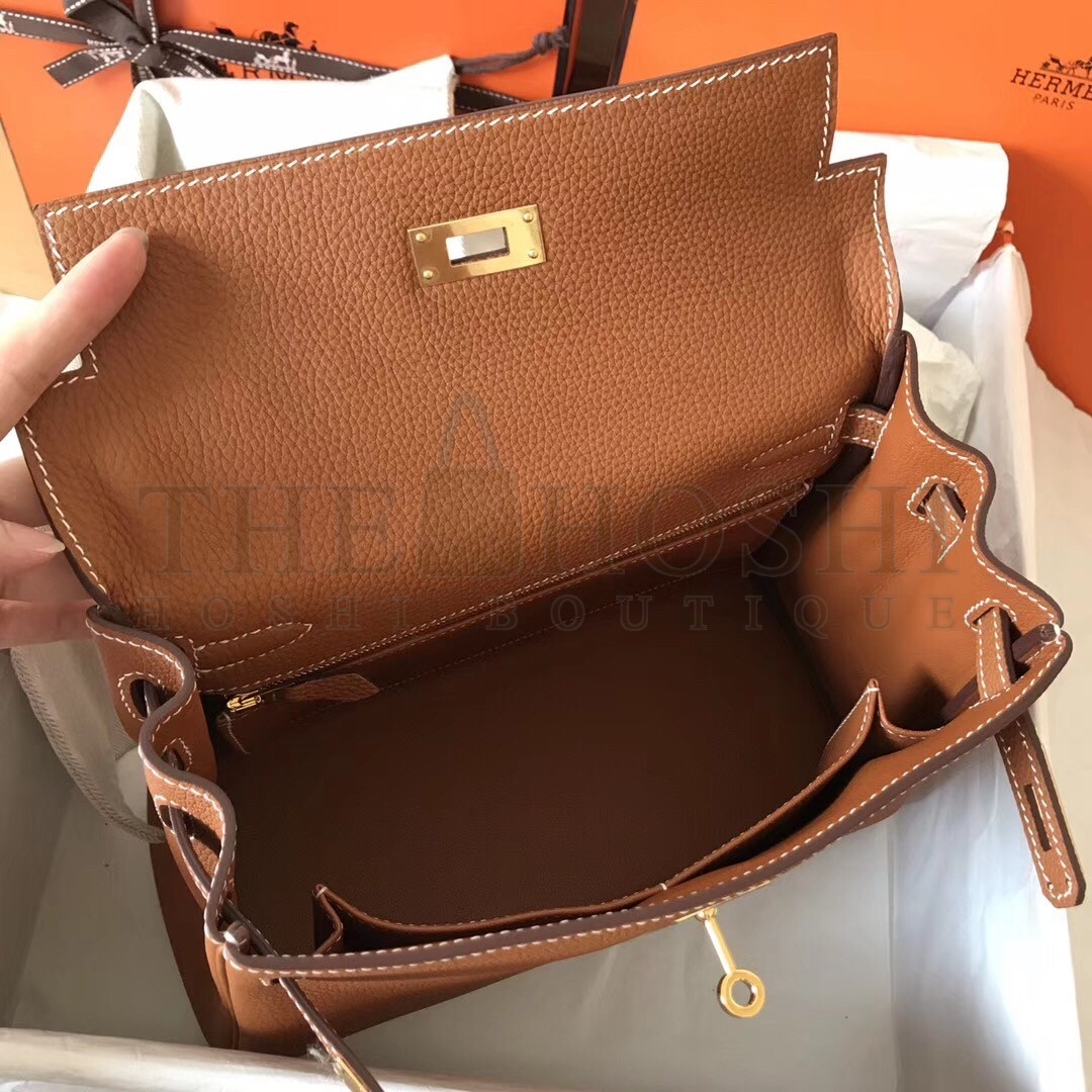 H**me5 Gold Clemence Kelly 28cm Handmade Bag Master Quality