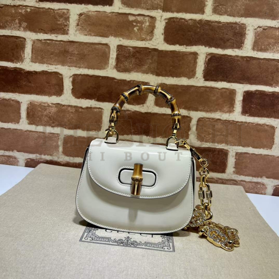 Gvc*1 Women GG Gvc*1 Bamboo 1947 S*per Mini Bag Light Beige Leather Master Quality