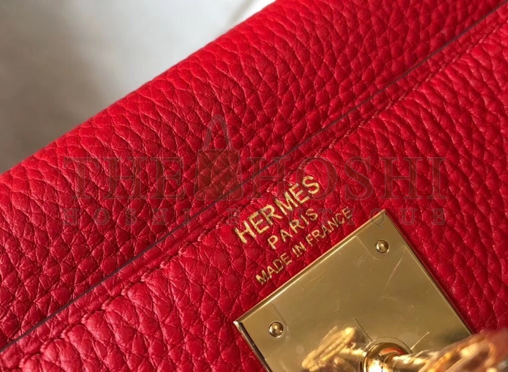 H**me5 Red Clemence Kelly 25cm GHW Bag Master Quality