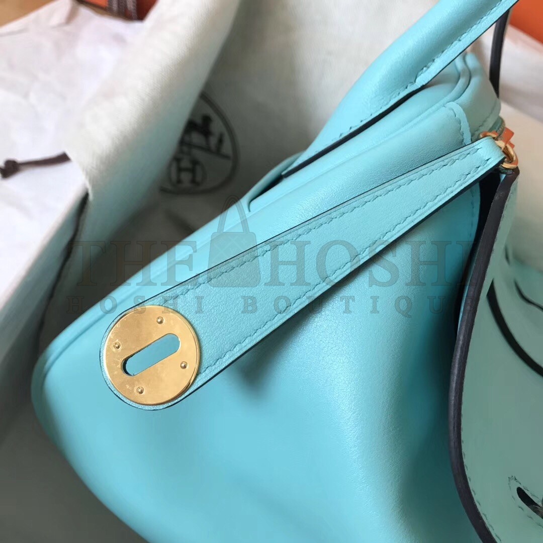 H**me5 Blue Atoll Lindy 30cm Swift Handmade Bag Master Quality