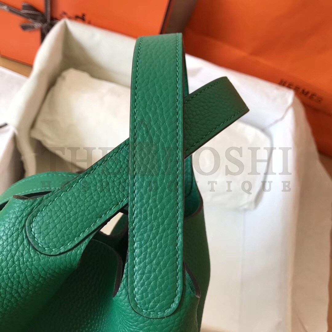 H**me5 Vert Vertigo Picotin Lock PM 18cm Handmade Bag Master Quality