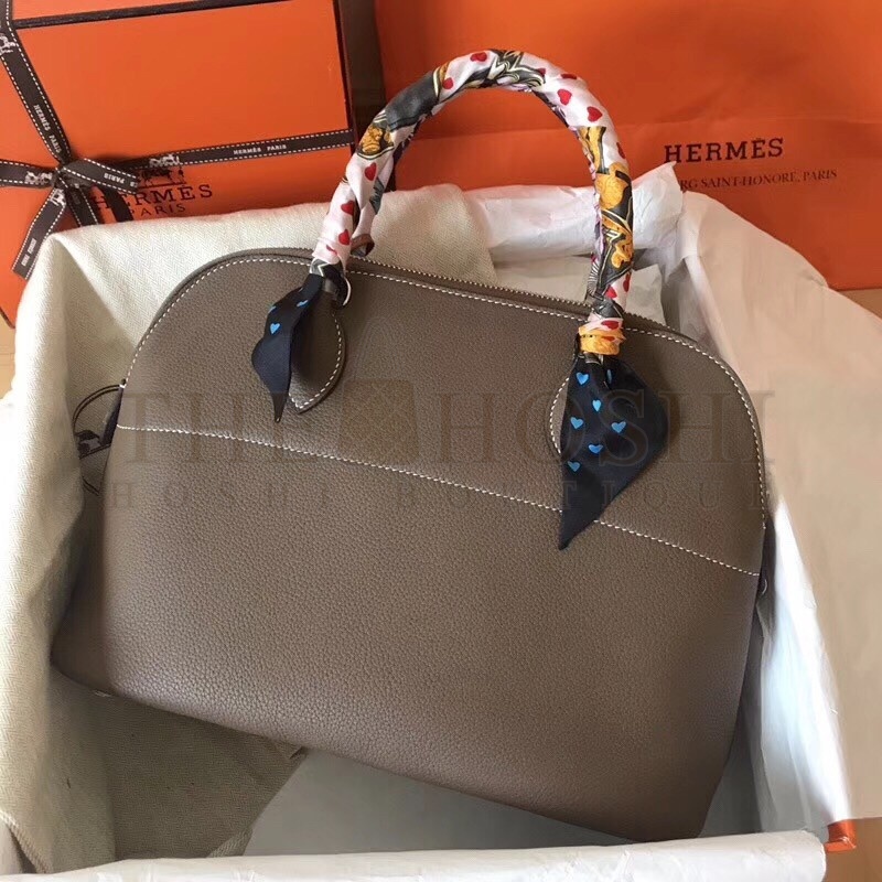 H**me5 Taupe Clemence Bolide 31cm Handmade Bag Master Quality