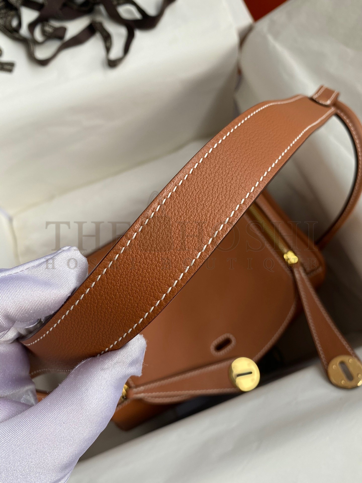H**me5 Lindy 26 Handmade Bag In Gold Evercolor Leather Master Quality