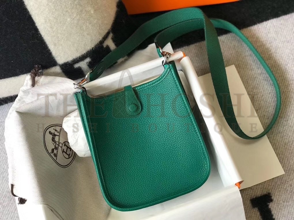 H**me5 Evelyne III TPM Bag In Vert Vertigo Clemence Leather Master Quality