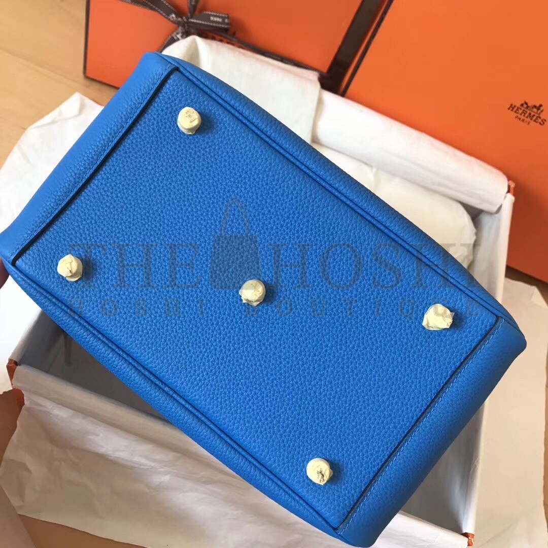H**me5 Blue Zanzibar Lindy 26cm Clemence Handmade Bag Master Quality