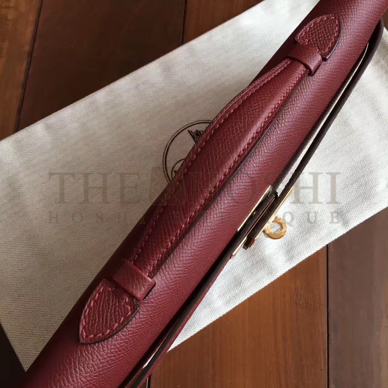 H**me5 Bordeaux Epsom Kelly Cut Handmade Bag Master Quality