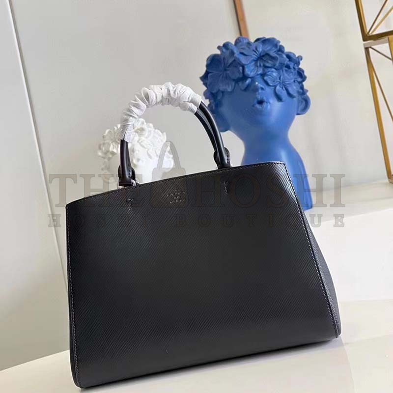 L0vis Vvtt0n LV Women Marelle Tote MM Gold Black Epi Grained Cowhide Master Quality
