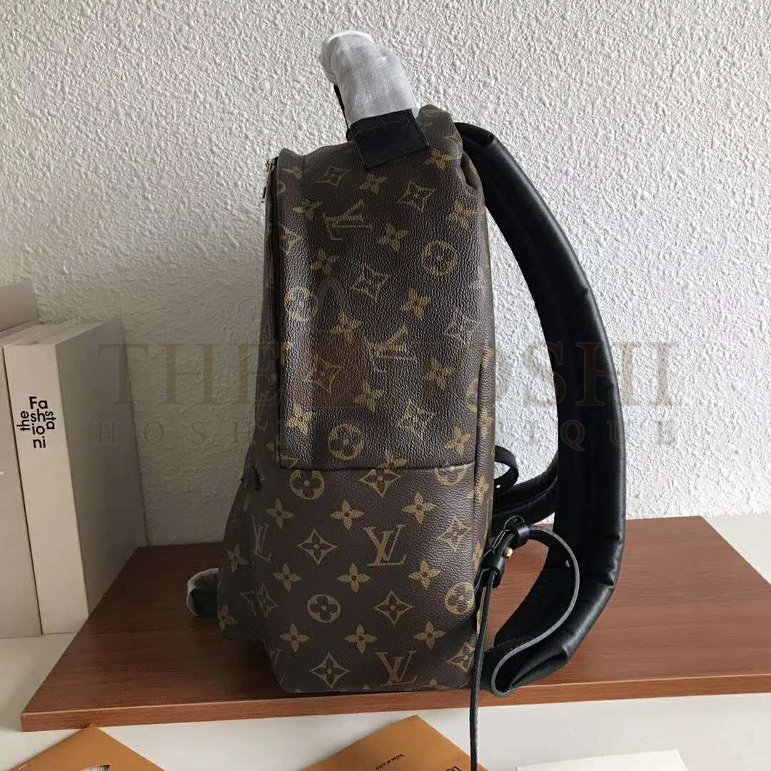 L0vis Vvtt0n LV Unisex Palm Springs MM Backpack in Monogram Coated Canvas-Brown Master Quality