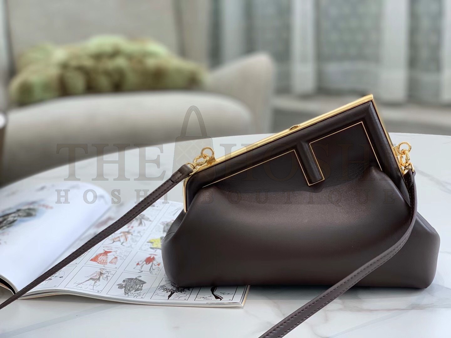 F**di First Small Bag In Dark Brown Nappa Leather Master Quality
