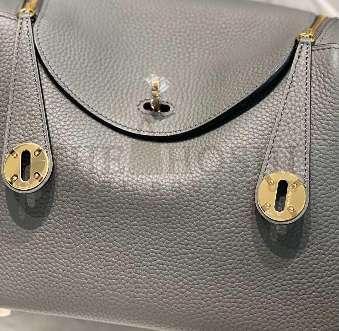 H**me5 Lindy 26cm Bag In Gris Meyer Clemence Leather GHW Master Quality
